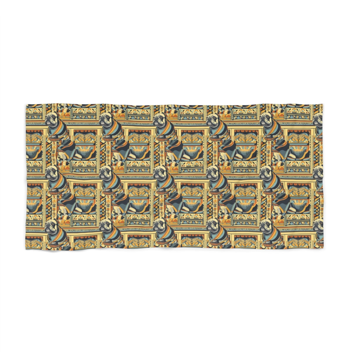 Sage Pharaoh Bulldogs Beach Towel