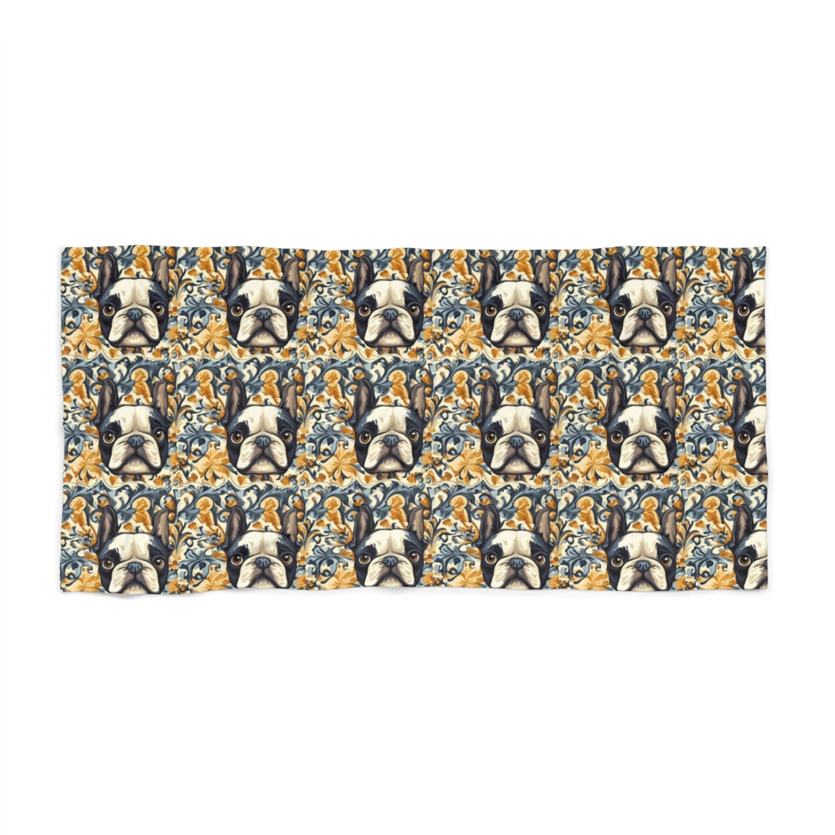 Slate Frenchie Elegance Beach Towel
