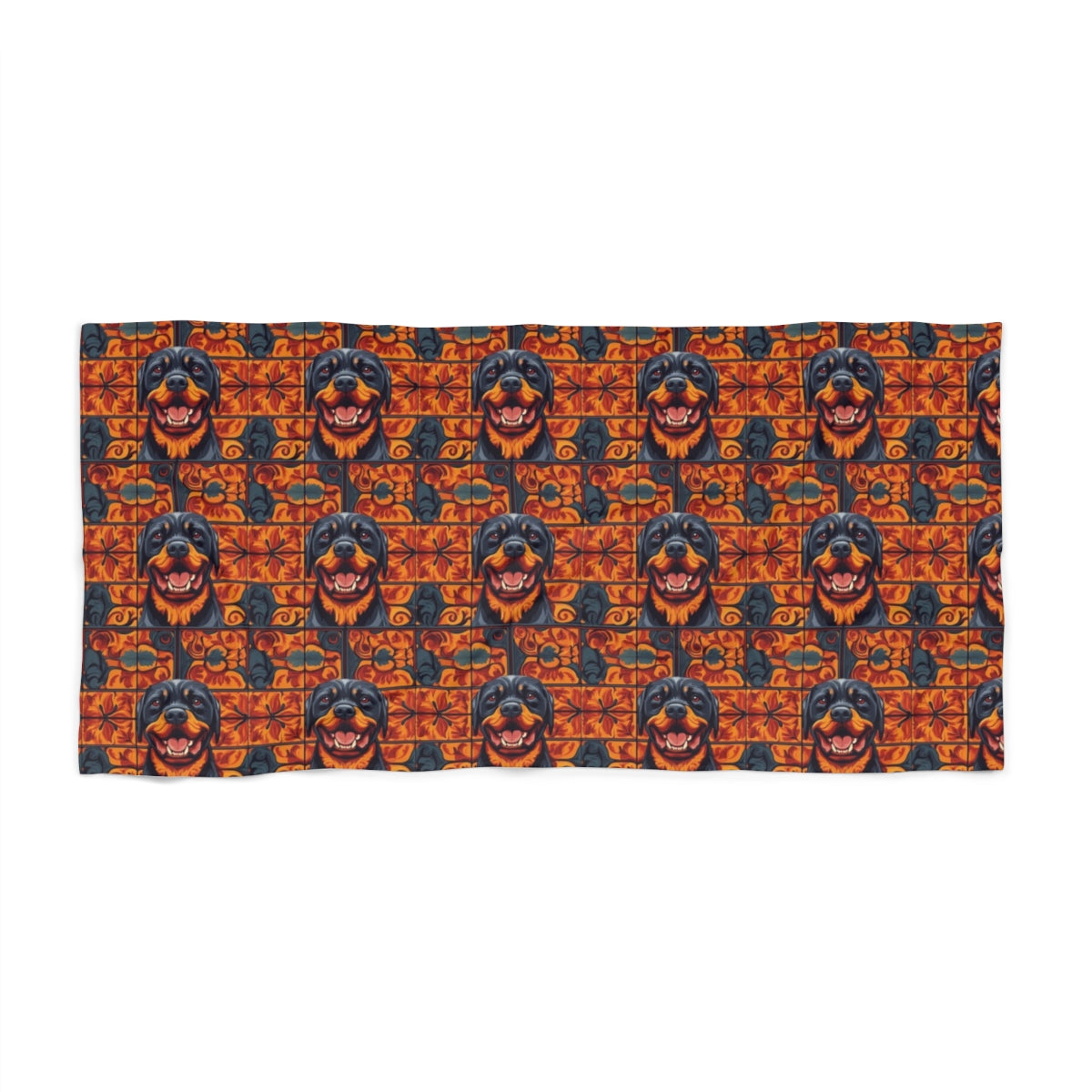 Steel Ember Flames Beach Towel