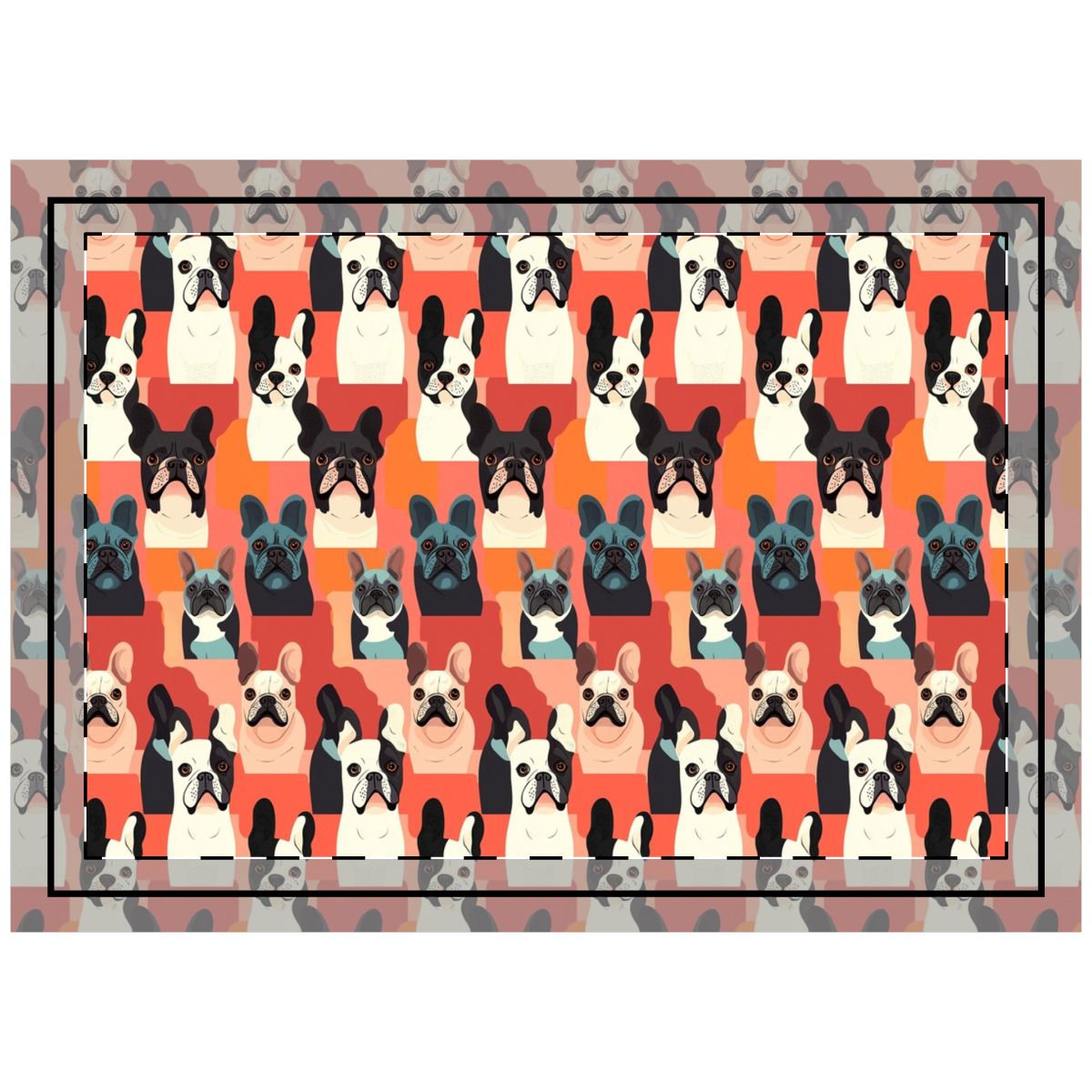 Sunset Boulevard Frenchies Throw Pillow