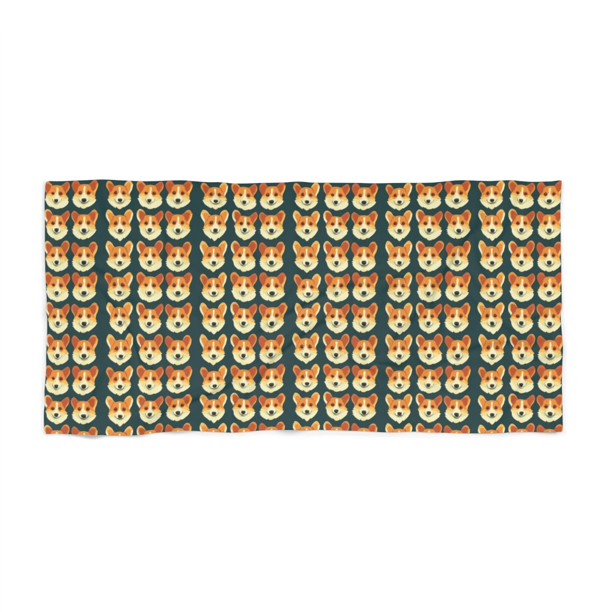 Sunset Corgi Constellation Beach Towel