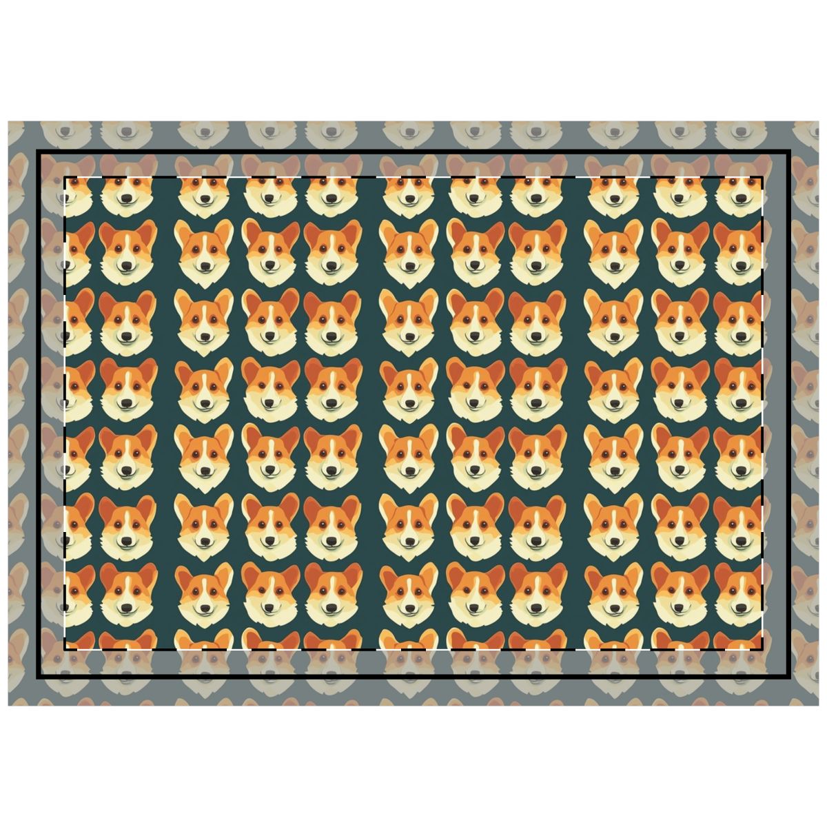Sunset Corgi Constellation Throw Pillow