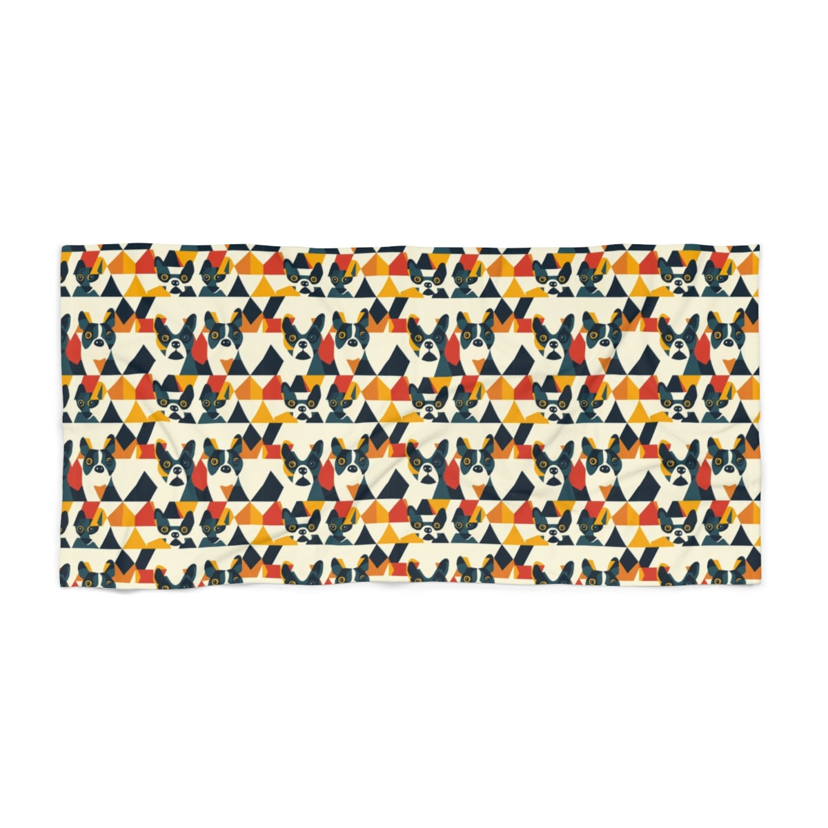 Teal Cubist Companions Beach Towel