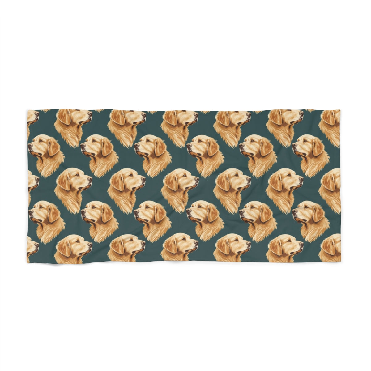 Teal Hour Retrievers Beach Towel