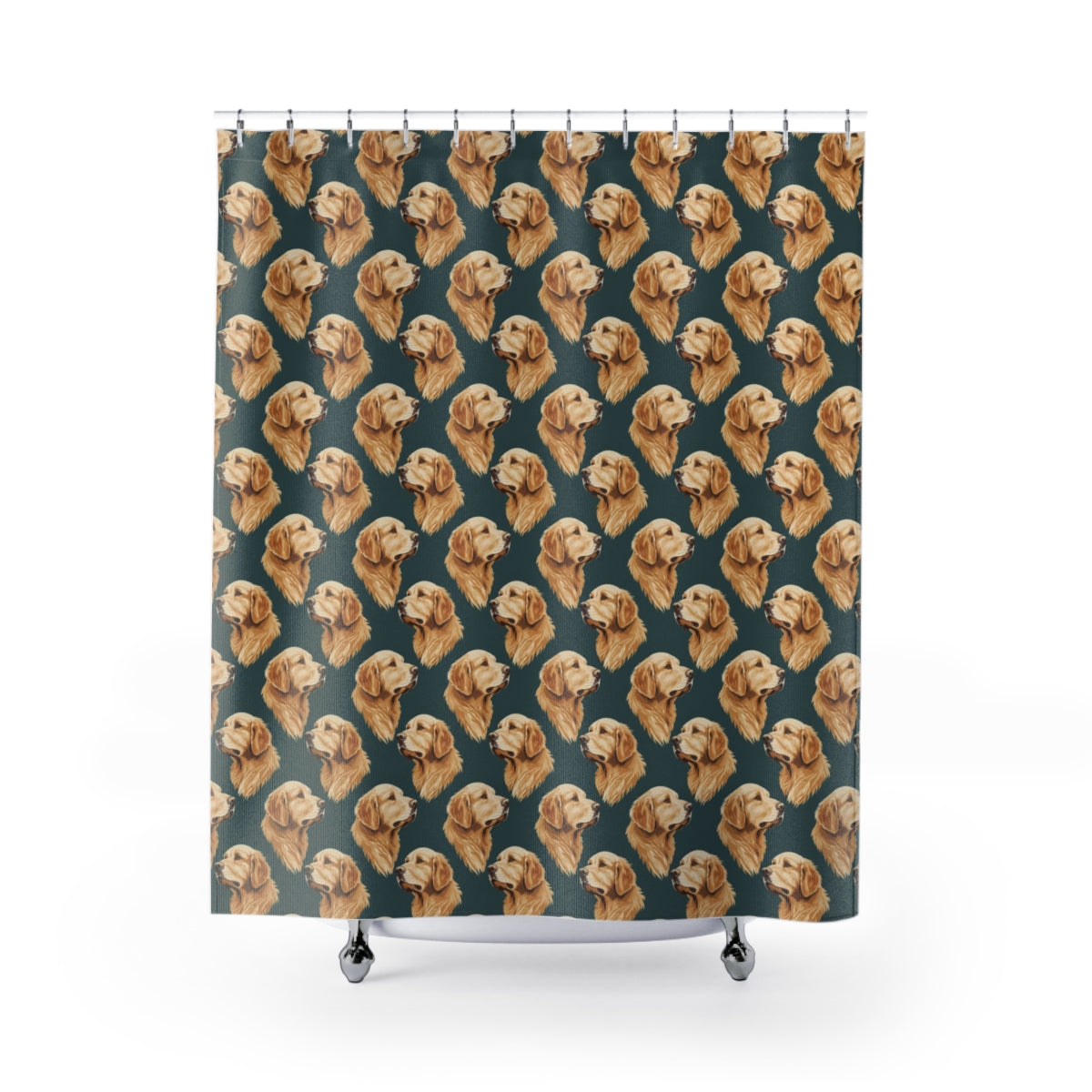 Teal Hour Retrievers Shower Curtain