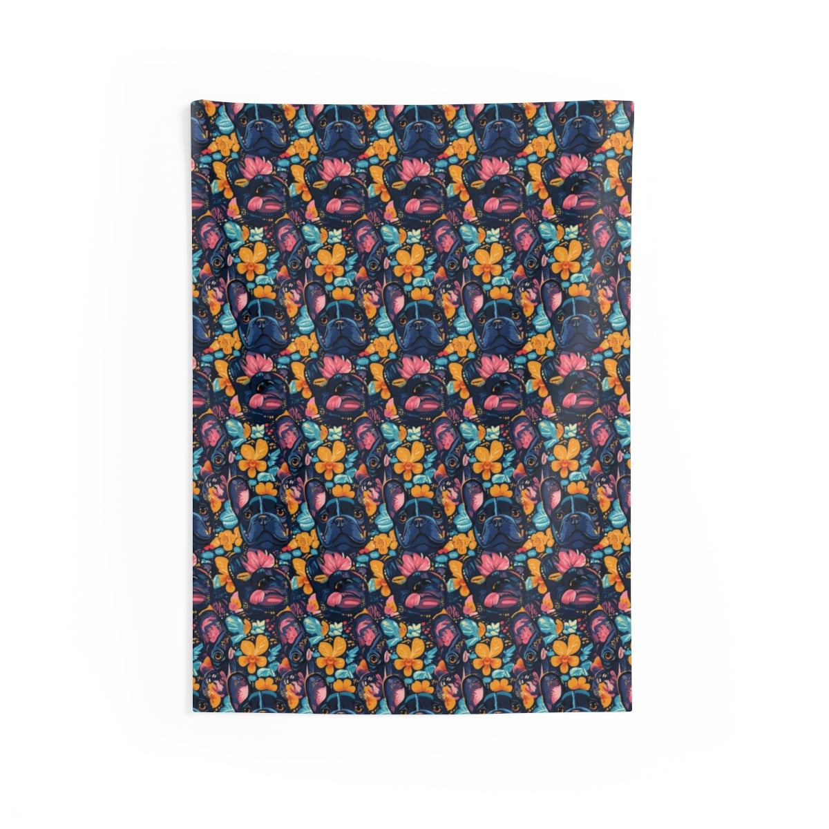 Tropical Twilight Frenchies Wall Tapestry