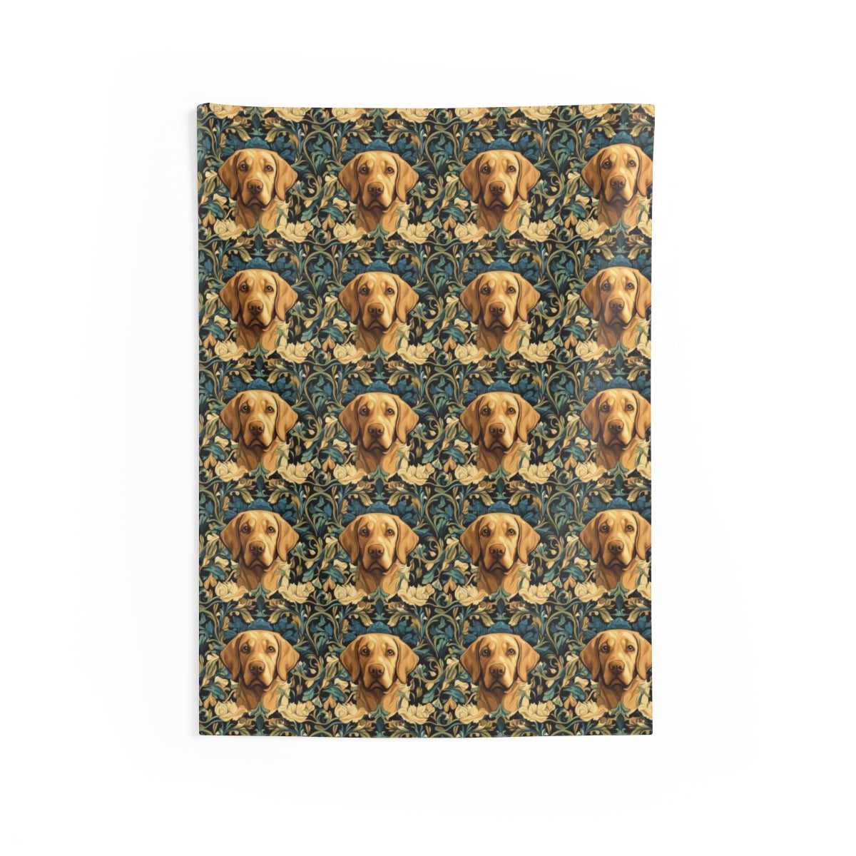 Victorian Garden Retrievers Wall Tapestry