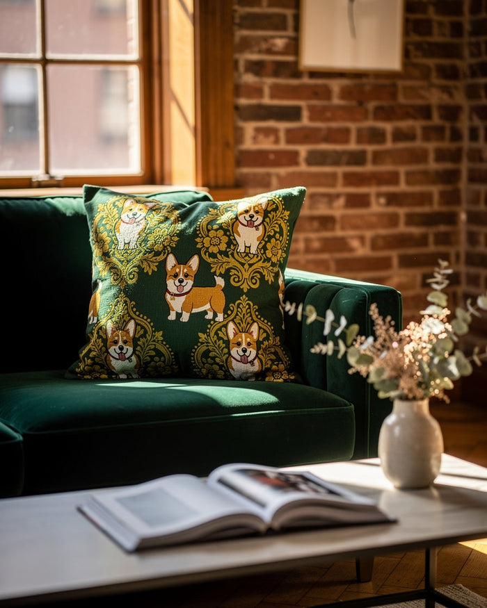 Gilded Autumn Corgis