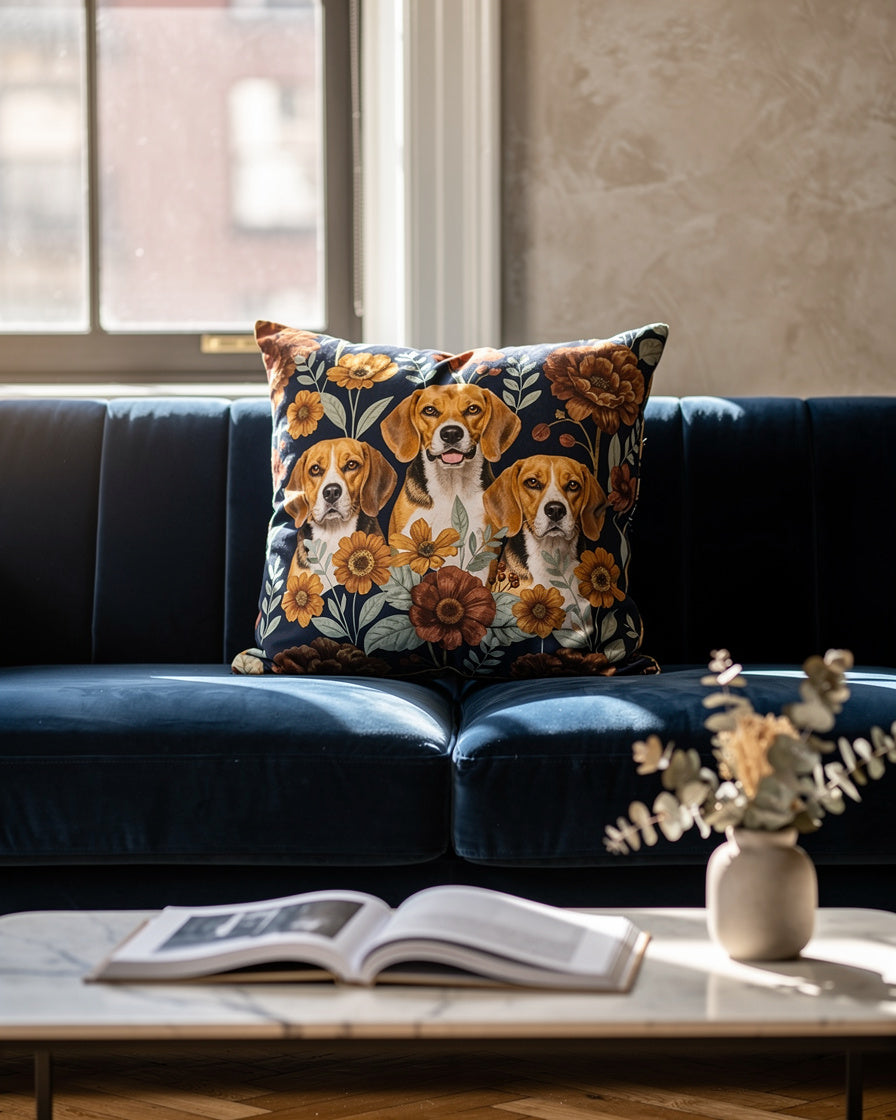 Fur and Whisker - Navy Bloom Beagles