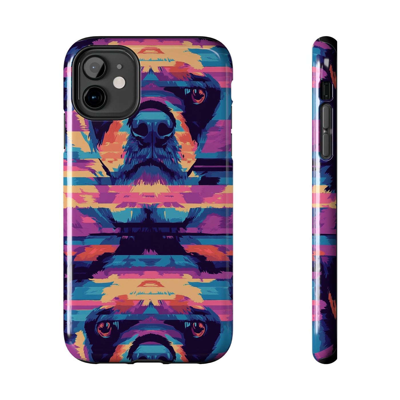 Neon Nostalgia Rottweiler Phone Case