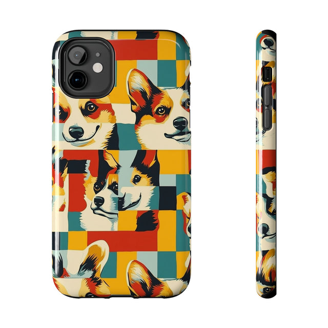 Cubist Corgi Kaleidoscope Phone Case