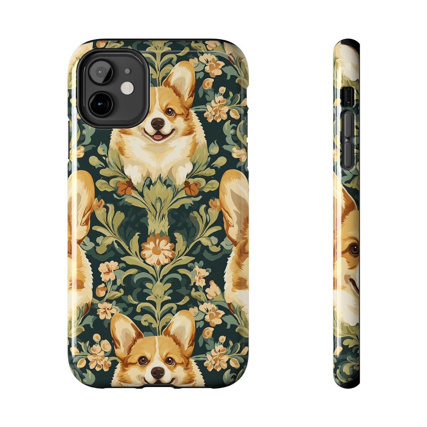 Forest Baroque Corgis Phone Case