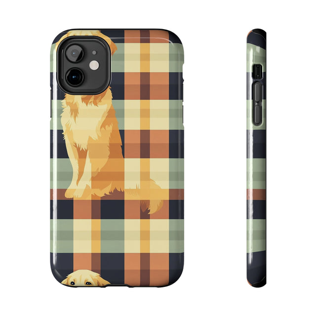Autumn Plaid Golden Phone Case