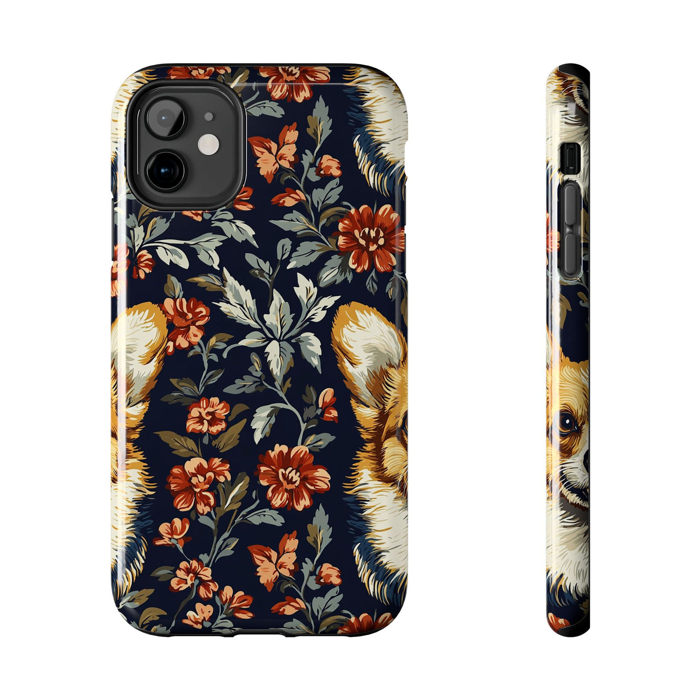 Autumn Blooms Corgi Phone Case
