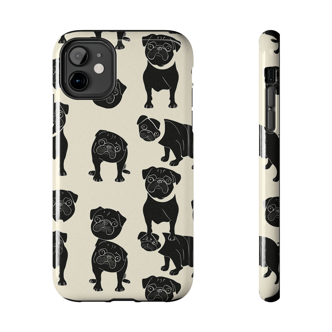 Linocut Pug Society Phone Case