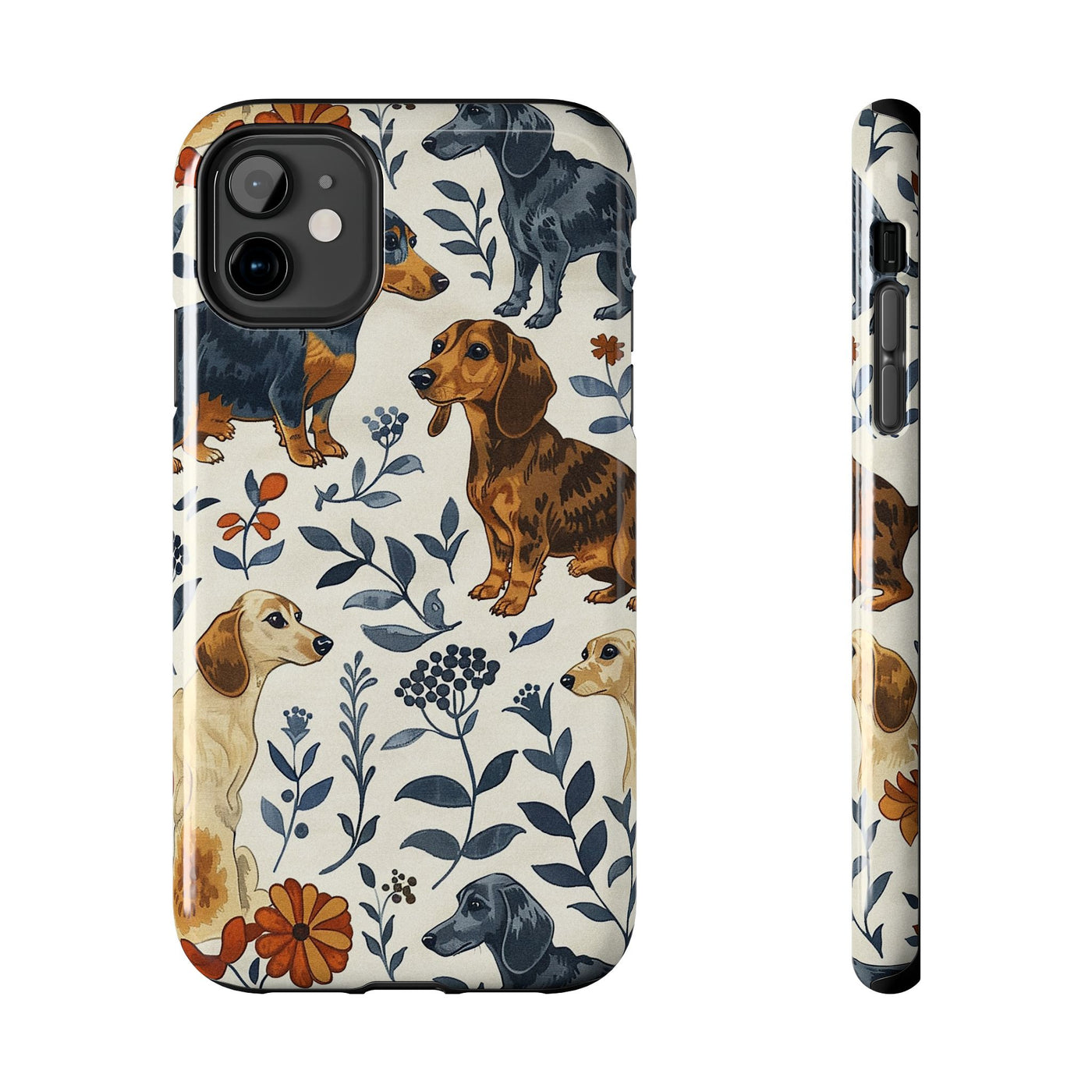 Garden Stroll Dachshunds Phone Case