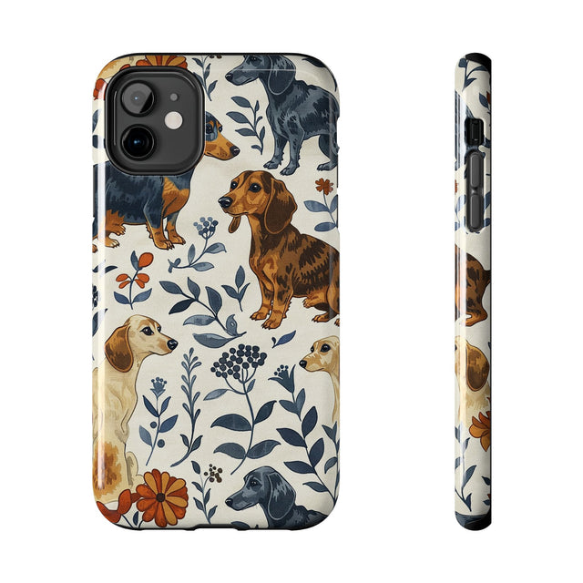 Garden Stroll Dachshunds Phone Case