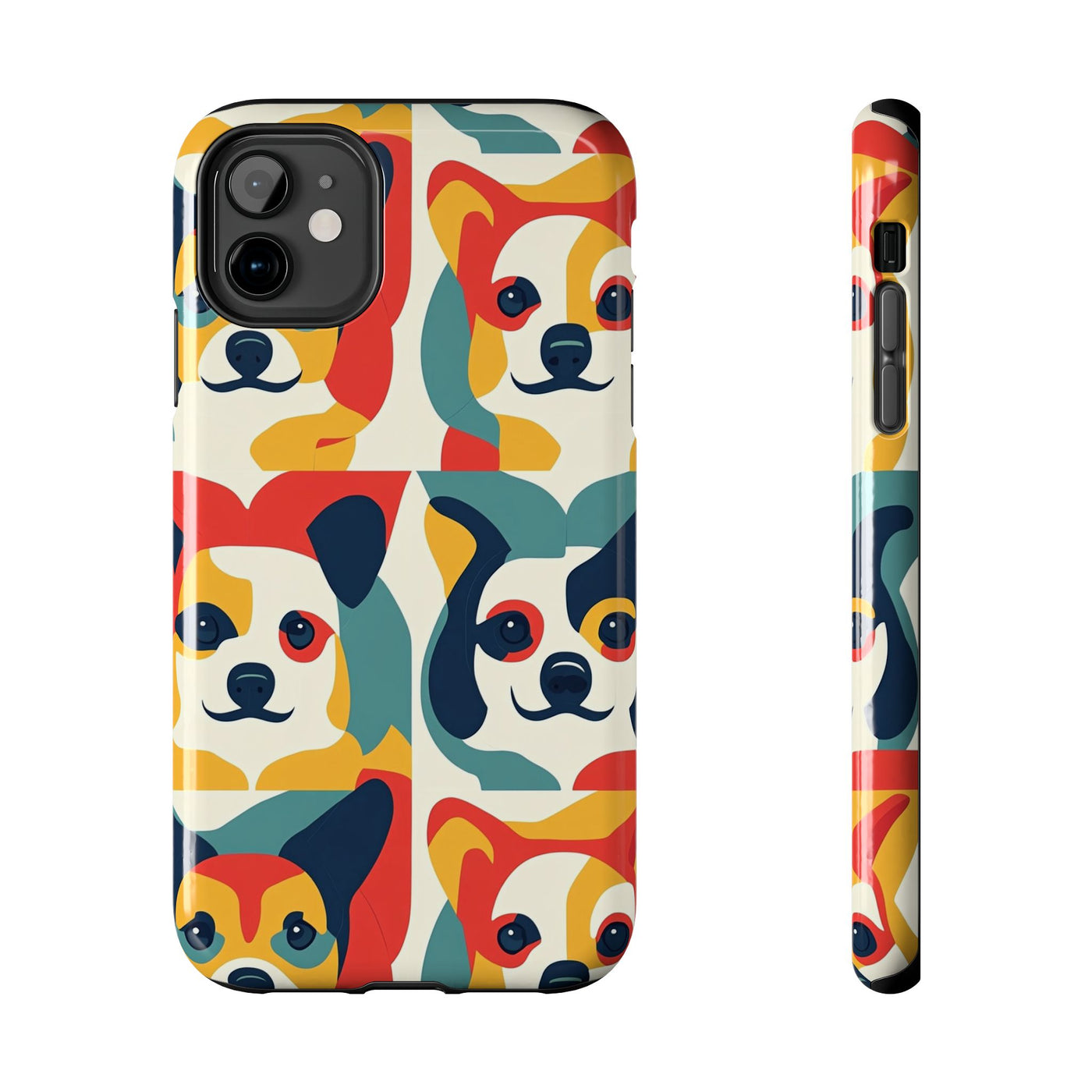 Coral Retro Corgis Phone Case