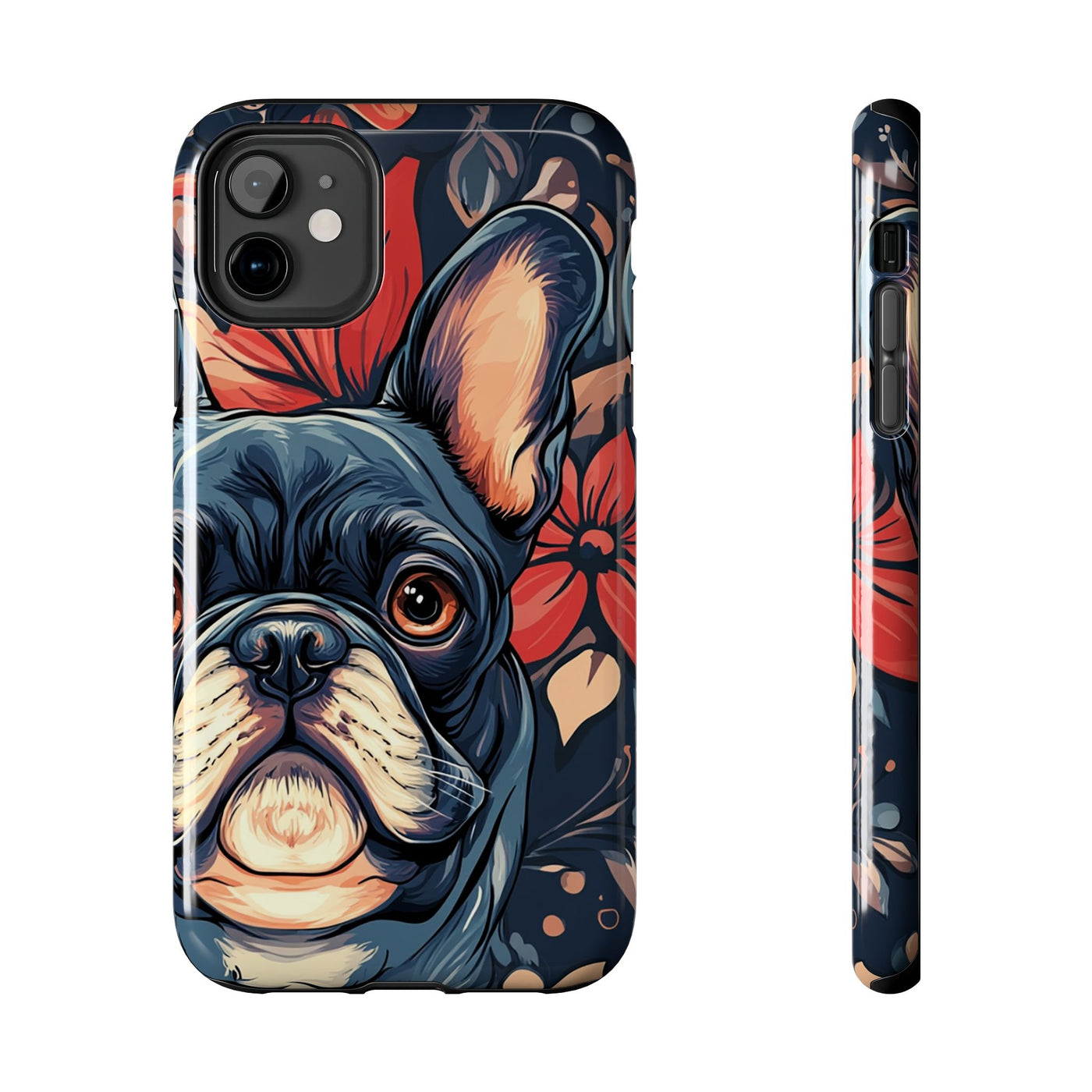Midnight Blooms French Bulldog Phone Case