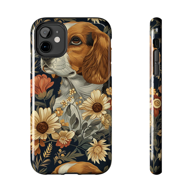 Navy Bloom Beagles Phone Case