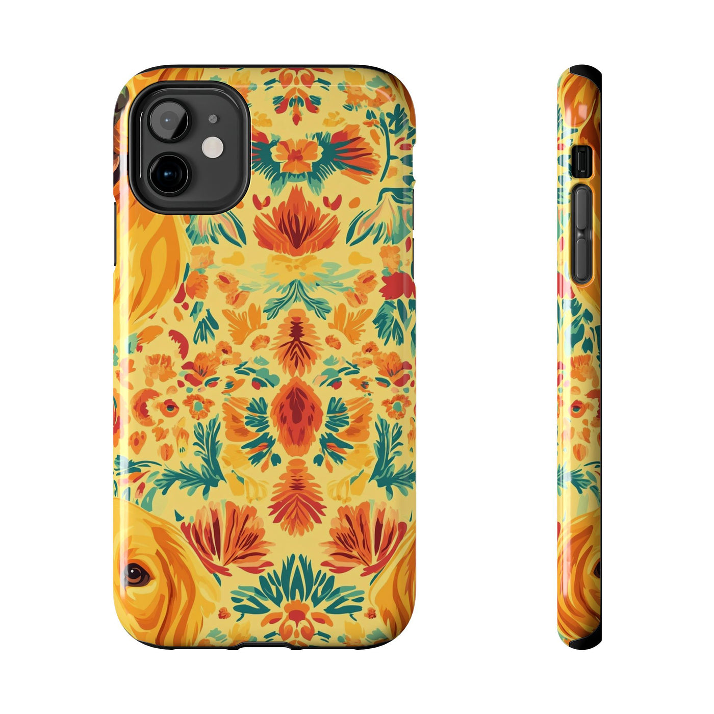 Golden Folklore Blooms Phone Case