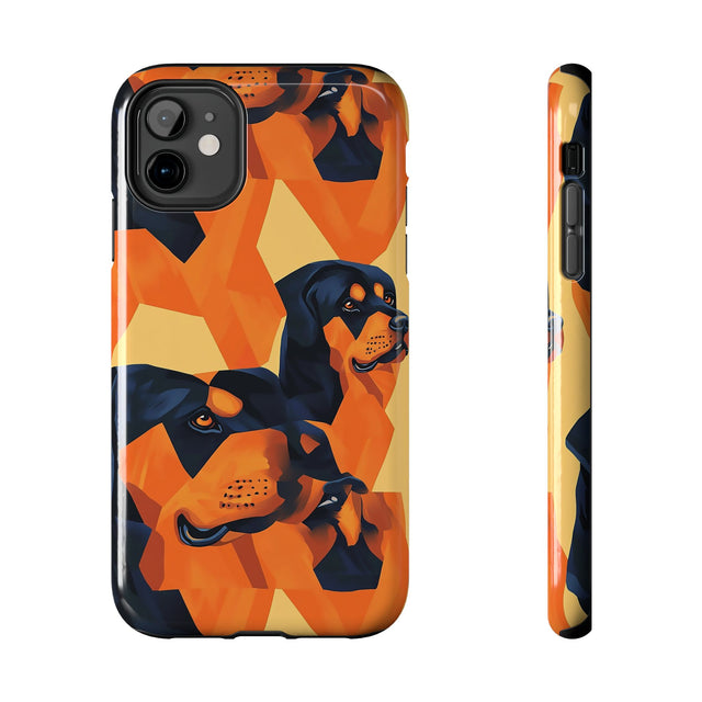 Sunset Cubist Rottweilers Phone Case