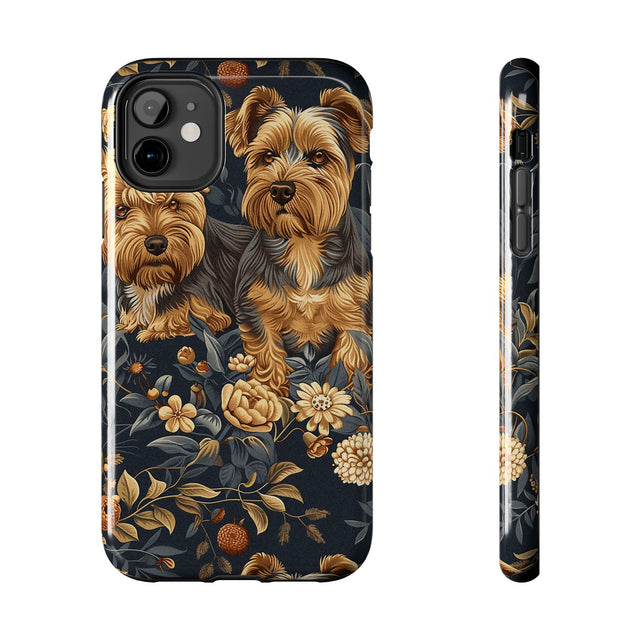 Golden Hour Yorkies Phone Case