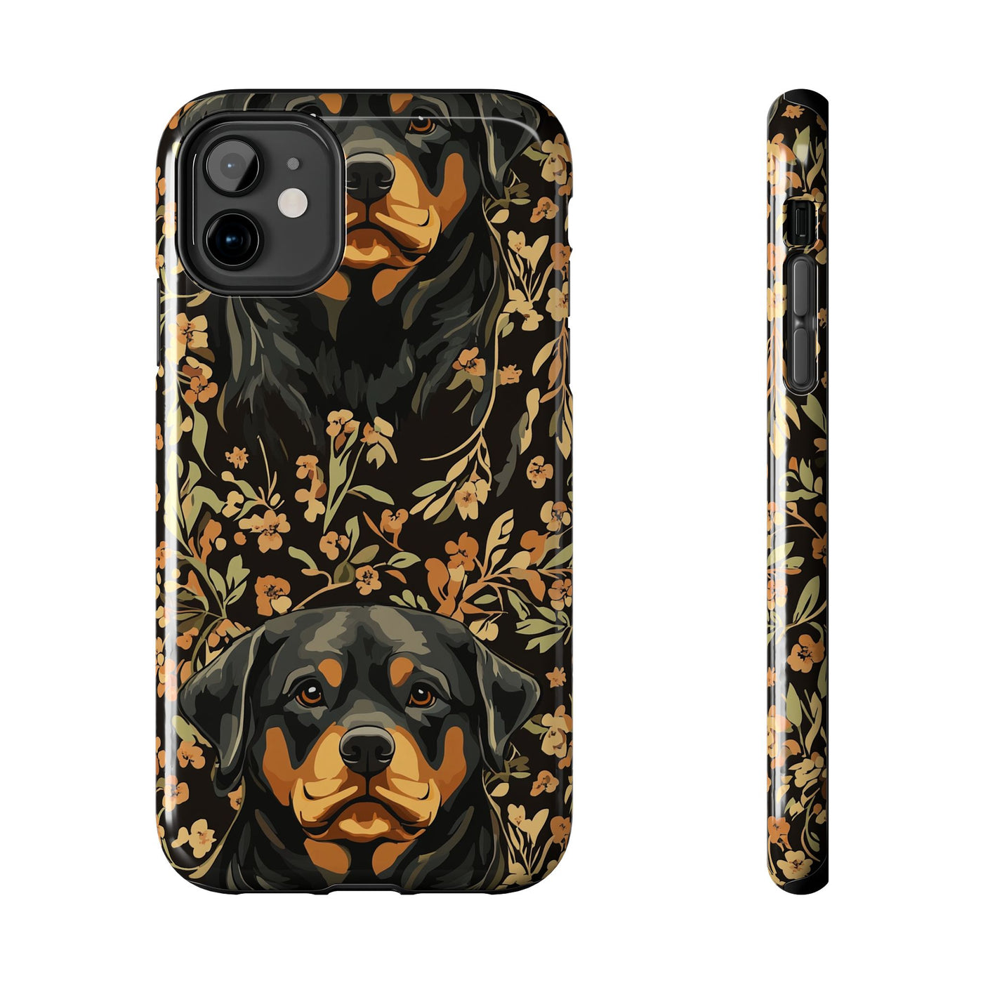Autumn Blooms Rottweiler Phone Case