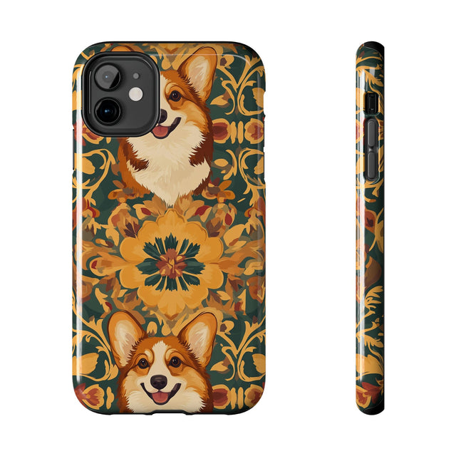 Gilded Autumn Corgis Phone Case