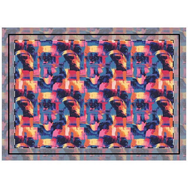Abstract Expressionist Boxers Throw Pillow