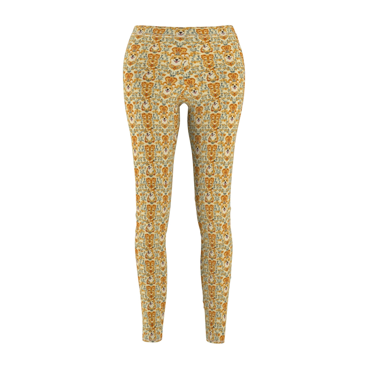 Amber Baroque Corgis Leggings