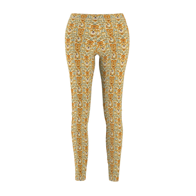 Amber Baroque Corgis Leggings