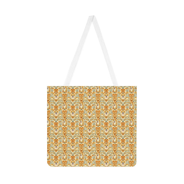 Amber Baroque Corgis Tote Bag