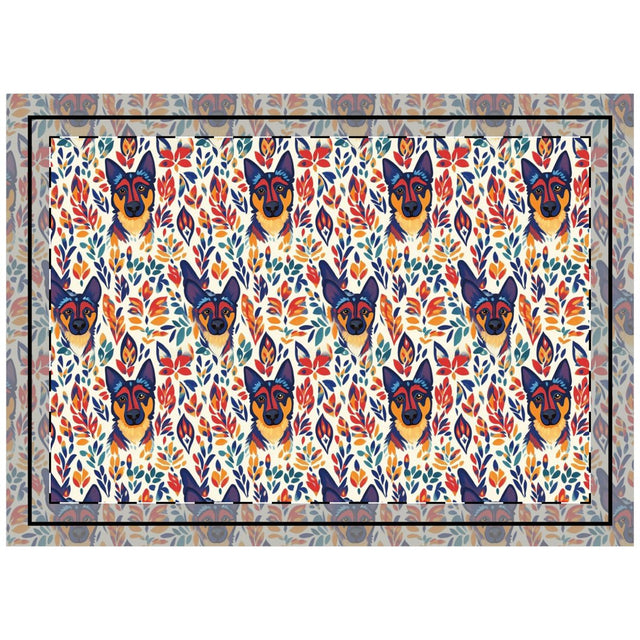 Amber Garden Shepherds Throw Pillow