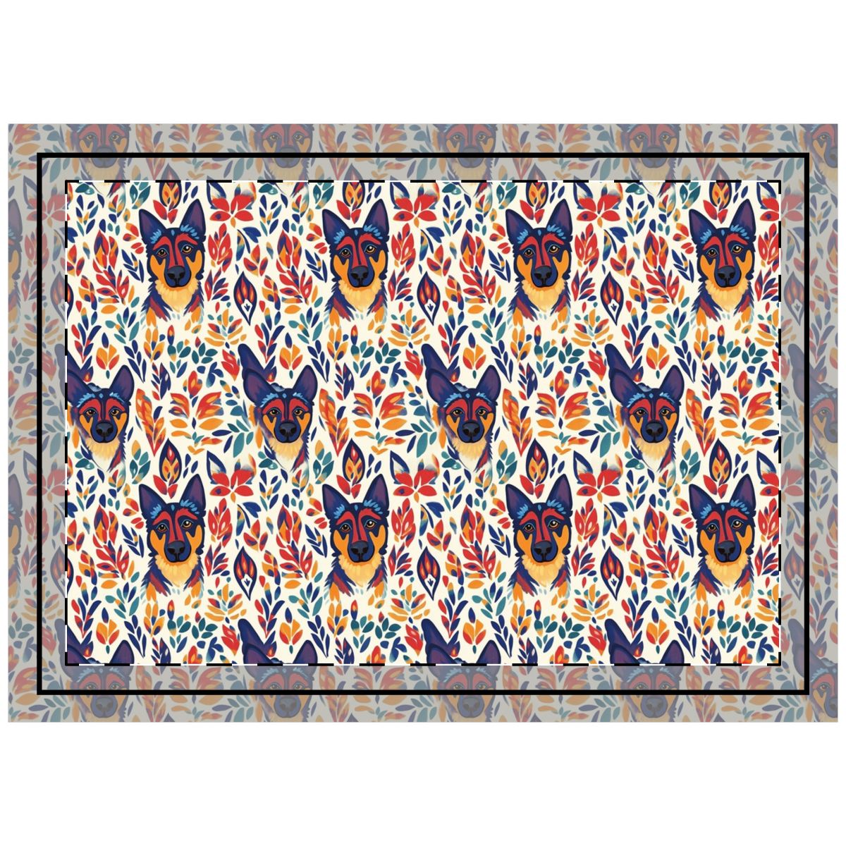 Amber Garden Shepherds Throw Pillow
