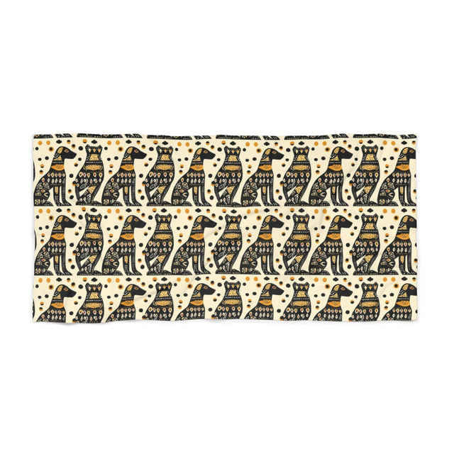 Ancient Amber Labradors Beach Towel