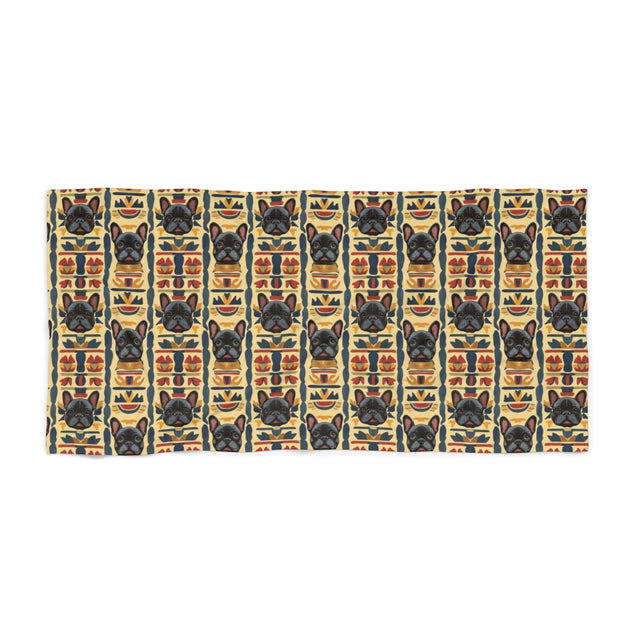 Ancient Egyptian Frenchies Beach Towel