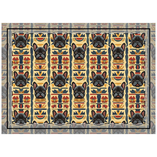 Ancient Egyptian Frenchies Throw Pillow