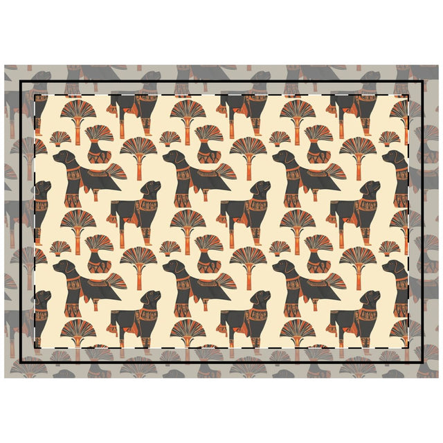 Ancient Pharaoh's Hounds Throw Pillow