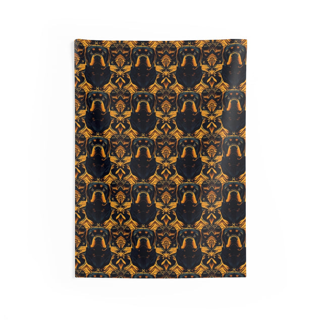 Art Deco Rottweiler Royalty Wall Tapestry