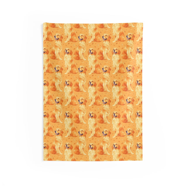 Autumn Bliss Goldens Wall Tapestry