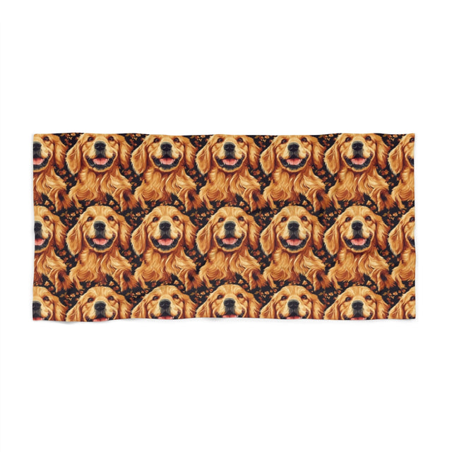 Autumn Bliss Retrievers Beach Towel