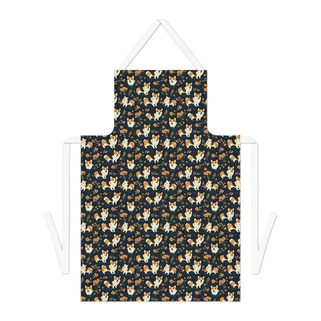 Autumn Bloom Corgis Apron