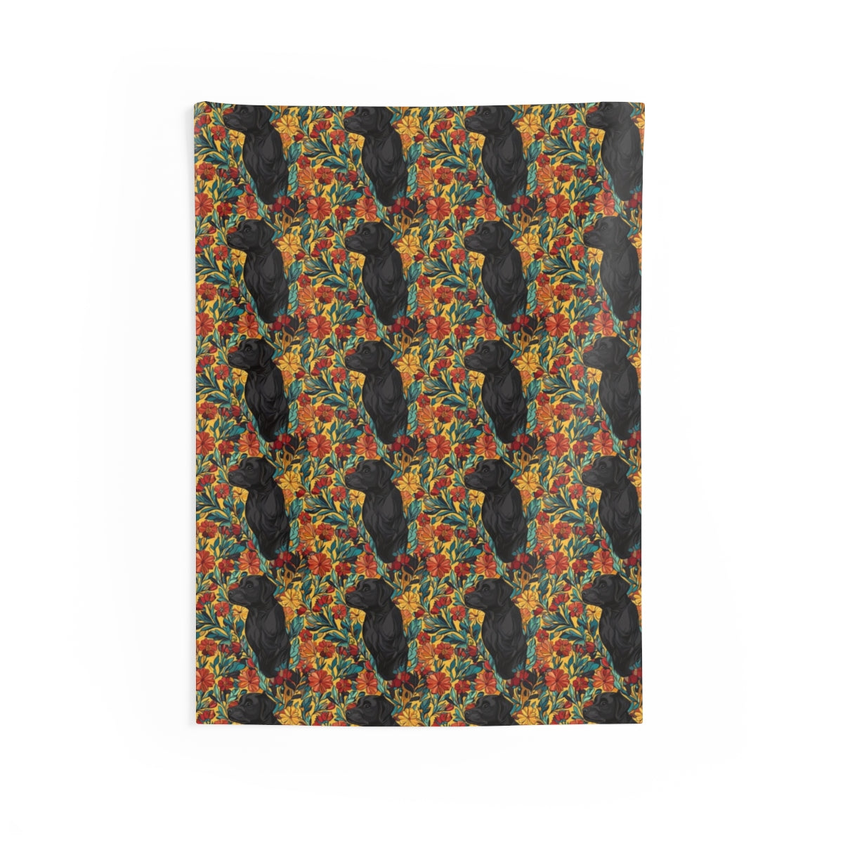 Autumn Bloom Labrador Wall Tapestry