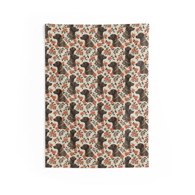 Autumn Bloom Labradors Wall Tapestry