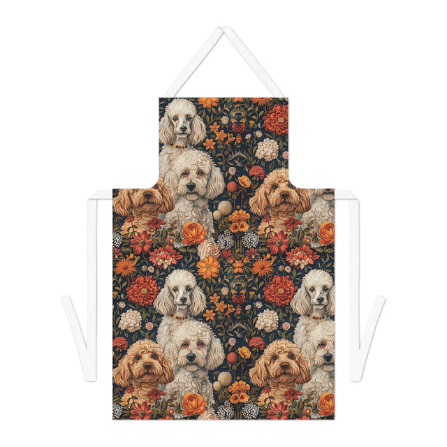 Autumn Bloom Poodles Apron