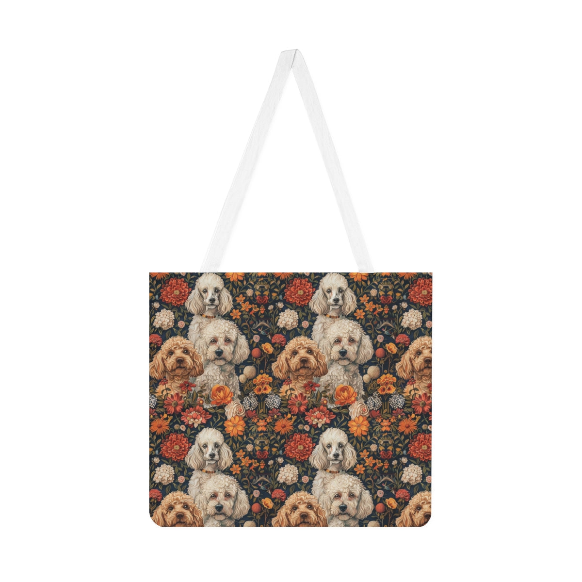 Autumn Bloom Poodles Tote Bag