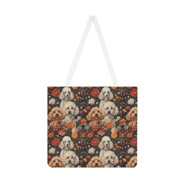 Autumn Bloom Poodles Tote Bag