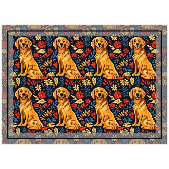 Autumn Bloom Retrievers Throw Pillow