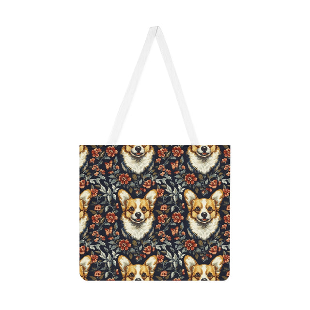 Autumn Blooms Corgi Tote Bag